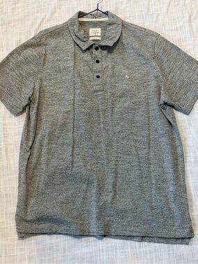 rag & bone Heather Gray Men's Polo L